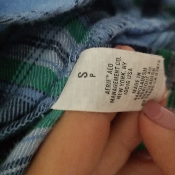 Aerie Flannel Pajama Top size small - Picture 5 of 8